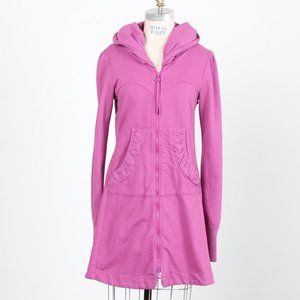 Long Cloak Hoodie in Pizazz